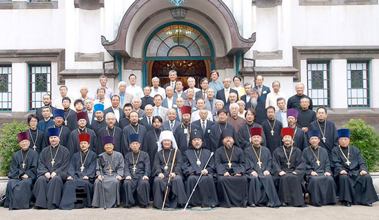 Japan : Metropolitan Daniel of Tokyo and All Japan with Orthodox Prelates and dignitaries 